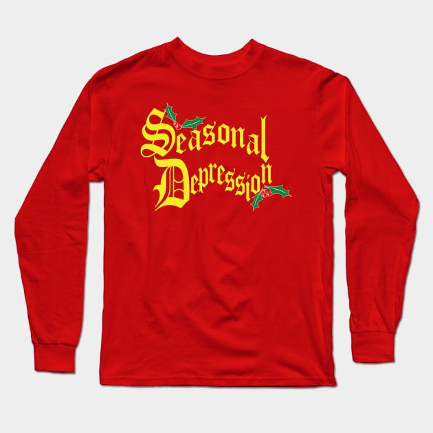 Seasonal Depression holiday sweater Long Sleeve T-Shirt by B0red